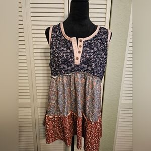 Floral Sleeveless Women's Top/ Tunic